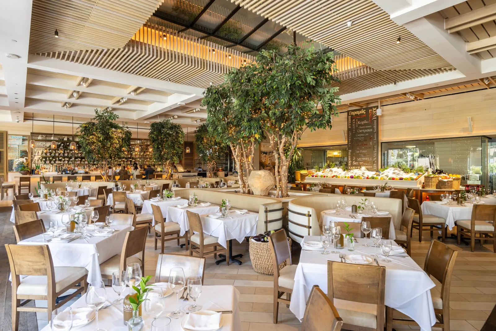 The dining room at Avra Beverly Hills