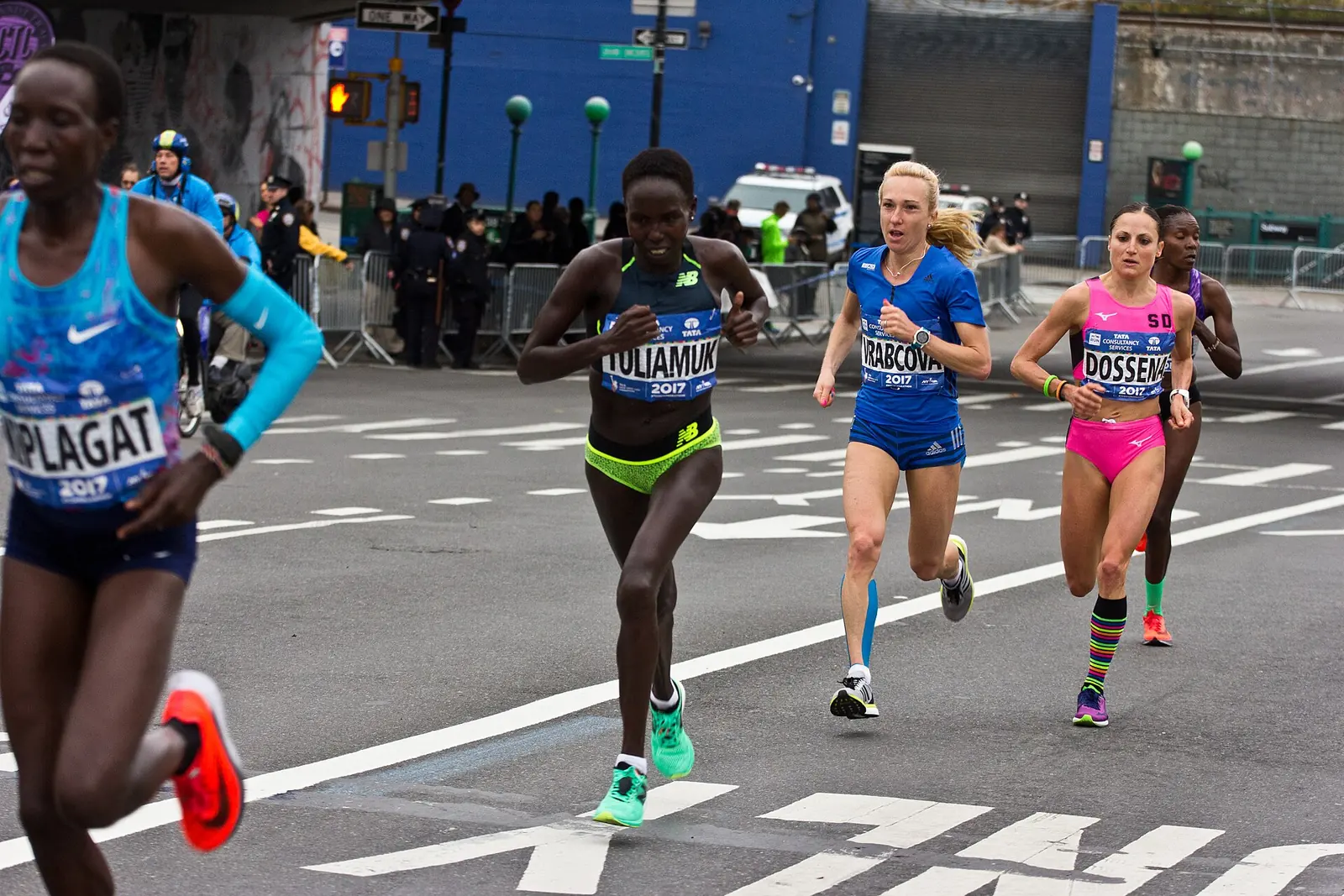 The elite women's field in the New York City Marathon
