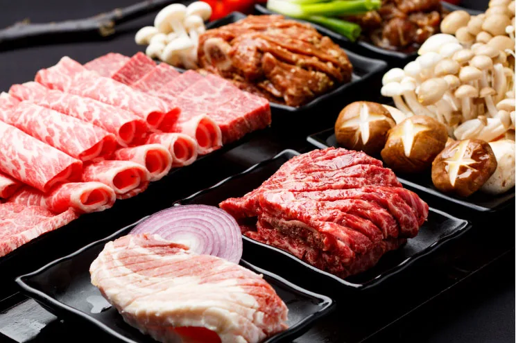 Wagyu and pork belly for the grill at Park's BBQ